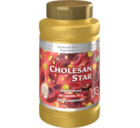 CHOLESAN STAR, cholesterol pod kontrolou, Starlife 60 kaps